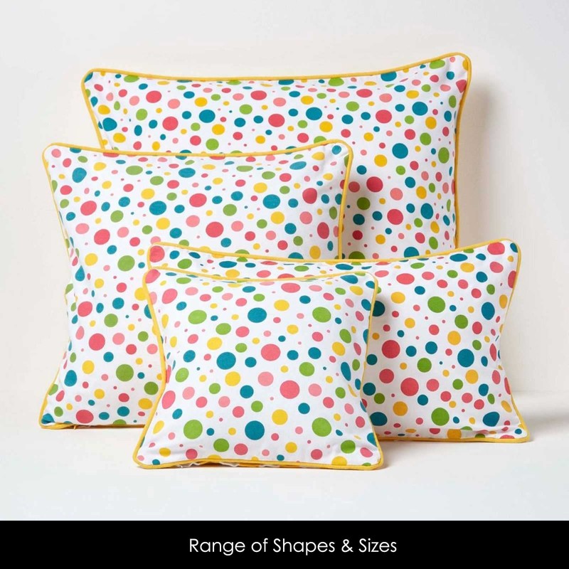 Homescapes Colourful Polka Dot Cushion Cover 30 x 50 cm