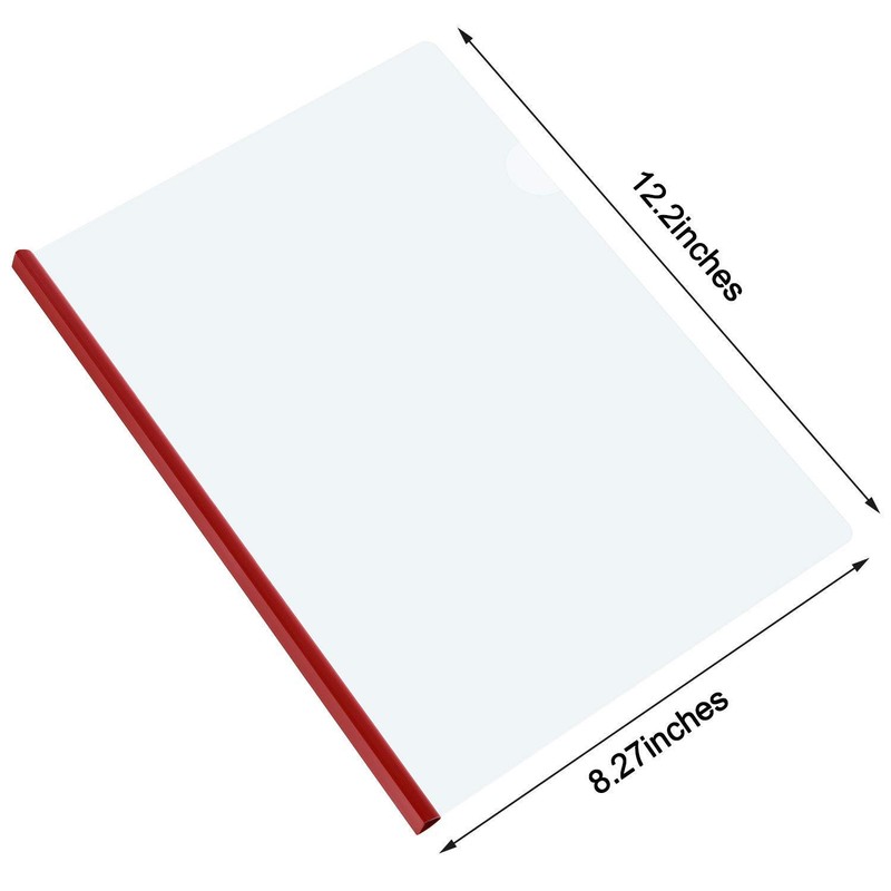 10pcs A4 Clear Clip Bar Files Report Project Presentation Slide