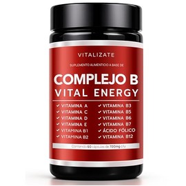 Complejo B Completo - Suplemento Potenciado - Incluye Vitaminas (B1, B2, B3, B5, B6, B7, B9 y Vitamina B12) | Vitamina B Complex para Hombre y Mujer -