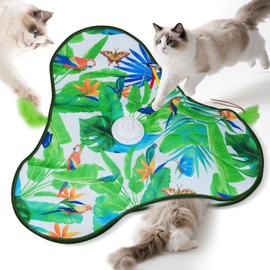 GOHHME Cat Toys Interactive For Indoor Cats Kitten, Automatic Cat Feather Toy with 15 Kitten Game Modes, Chirping & Moving Feather Kitten Toys - Hunting Games & Hide And Seek Cat Toy