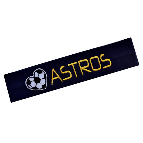 Funny Girl Designs Soccer Headband Embroidered with Personalized Custom Name