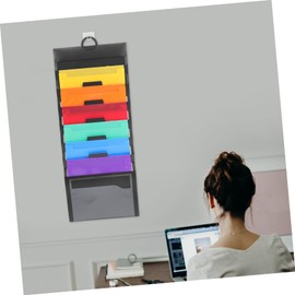 Operitacx Hanging File Organizer Multi-Layer Portable Document Storage Bag Pockets Accordion Folder for to Carry Tidy for Files Bills Receipts Management