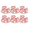 100pcs Swan Shape Paper Clips Plating Process Portable Cute Metallic
