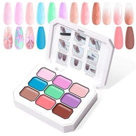 U-Shinein Gradient Painting Gel, 9 Colors Ombre Gel Nail Polish Translucent Oil Painting Effect for Ombre Nails Aura Nails French Manicure Long-lasting Home Salon DIY Nail Art Sweet Dream