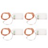 4pcs LED String Lights 5.3m 52pcs Lamp Beads Warm Lighting