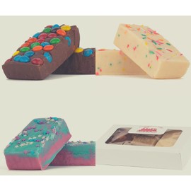 Uncle Butch's Fudge - Creamy and Smooth Fun & Festive Fudge Variety Pack - Decadent and Delicious Handcrafted Fudge Gift Box (24oz total)