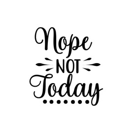 SEC Apparel Sarcastic Iron On Decals Patches for Shirts and More V1 (Nope Not Today)