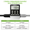 Outlet Timer, NEARPOW Dual Digital Light Timer with 2 Independently-controlled