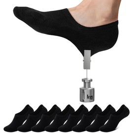 Falechay Trainer Socks, 8 Pairs, No Show Invisible Socks, Unisex, Black / White / Grey / Skin Colour, Sizes EU 35–38, 39–42, 43–46