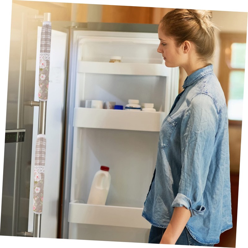 CORHAD 1 Pair Anti-Static Refrigerator Door Handle Covers Kitchen Appliance