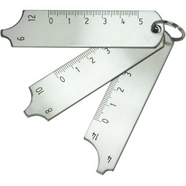 RIVERWELD Three Piece Key Set Measuring Fillet Gages Multi Function Weld Inspection Gauge
