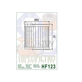 Hiflofiltro 1984-1986 Kawasaki KLR600 Genuine HiFlo Oil Filter HF123 KLR KL 600 - Pack of 3