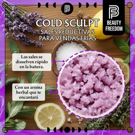 Beauty Freedom Sales Corporales Cold Sculpt 250g | Sales para Vendas Frías | Activación, Drenaje y Firmeza | Ritual Refrescante en Casa