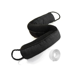 Heavy Duty Door Draft Stopper-Weighted Door Bottom Weather Stripping Noise Blocker (Black, 32 inch)