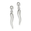 Sterling Silver Italian Horn Earrings