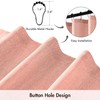ANRODUO Blush Pink Extra Long Linen Shower Curtain, 84 Inch