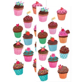 Playhouse Cupcake Party Chocolate Scented Scratch & Sniff Stickers - 1 Pack of Two Sticker Sheets