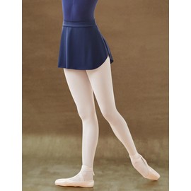 Women Pull On Ballet Skirt Elastic Mini Skirt for Dancing Deep Blue