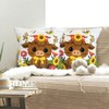 OECTVD Highland Cow Embroidered Throw Pillow Cover - 18x18 Outdoor