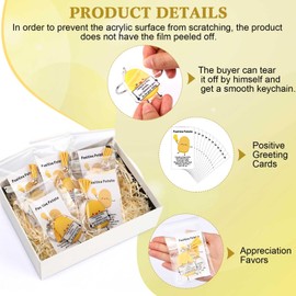 Siifert Emotional Support Keychain Bulk with Tassel Dietitian Gift Appreciation Gift Acrylic Potato Pickle Taco Vegetable(Potato, 24 Set)