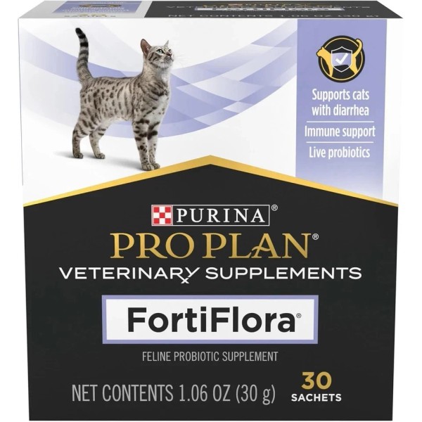 as pitcher show Purina FortiFlora Cat Probiotic Supplement 30 ct