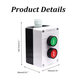 Start/Stop Box Momentary Red Green Sign NO NC Push Button Switch Station AC 600V 10A