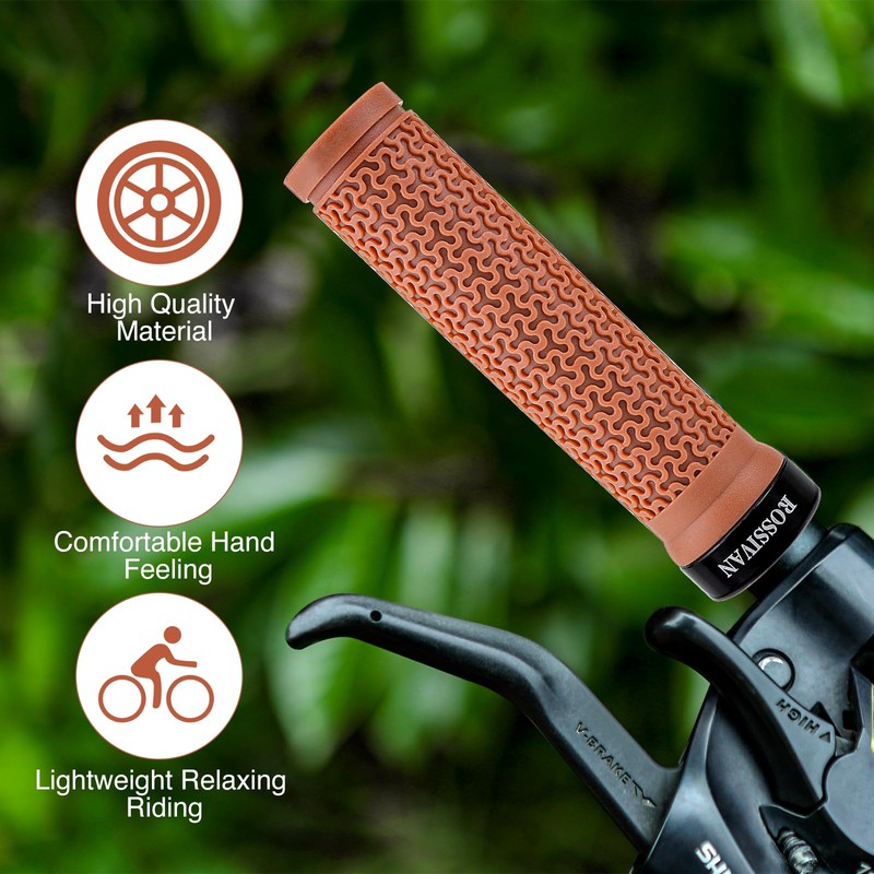 Rossivan Professional Bike Handlebar Grips, Mountain Bike Grips with Soft