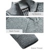 Les umes Men's Cardigan Stand-Up Collar Autumn Winter Fleece Jacket