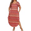 HBEYYTO Plus Size Short Sleeve Maxi Dresses for Women 2024
