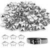 Hopton Pack of 100 Square Rivets Metal, Silver Rivets for