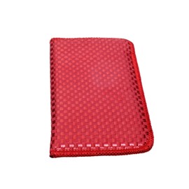 Calabria S187 Slim Soft Slip-in Eyeglass Case Burgundy Red Checker Pattern Fabric Eye Glasses Pouch Sleeve Holder Storage