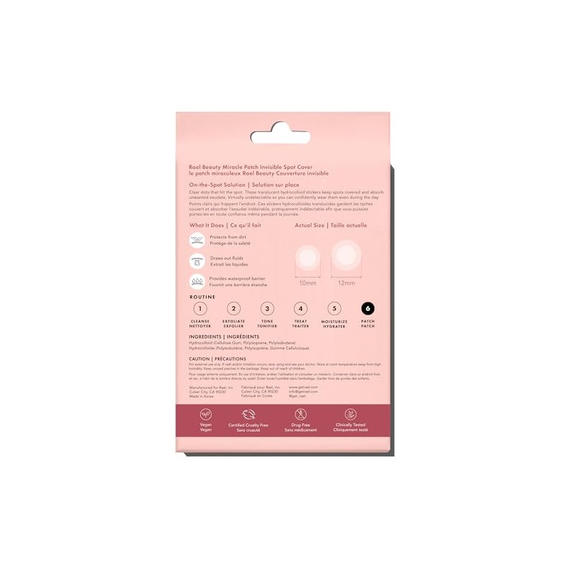 Rael Hydrocolloid Acne Pimple Healing Patch (2 Pack)