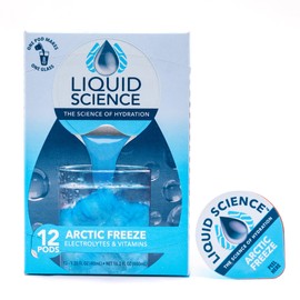 Java House Liquid Science Arctic Freeze Single Serve Hydration Pods - Peel and Pour - Cool Blue Raspberry Hydration - Pack of 12