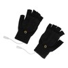 USB Heated Gloves Full Half Fold Back Warm Heated Winter