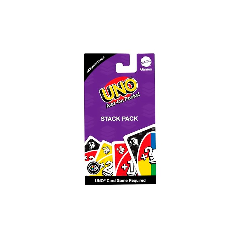 UNO Juego de Cartas Paquetes Complementarios, Expansión con Cartas Especiales