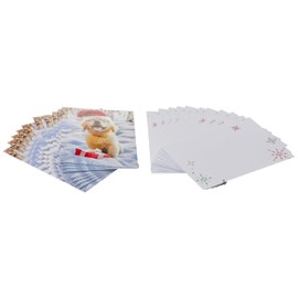 Avanti Press Christmas Cards with Holiday Envelopes, Christmas Santa, Pack of 10, Multi (33014)