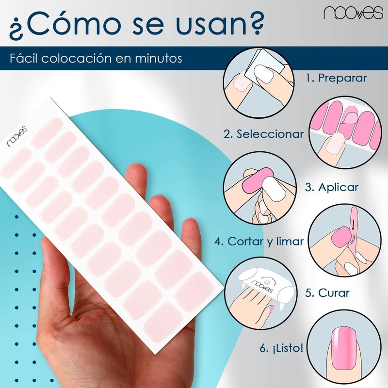 NOOVES - Pale Pink 20 Pcs Premium Gel Nail Wraps