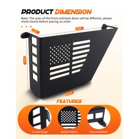 ADTOPI JK Front Door Storage Pocket Metal Storage Box Compatible with Jeep Wrangler JK JKU 2007-2018 Door Stainless Steel 2PCS
