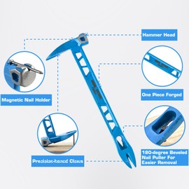 Real Steel 10" Double Ended Nail Puller Cats Paw Pry Bar Construction (0691)