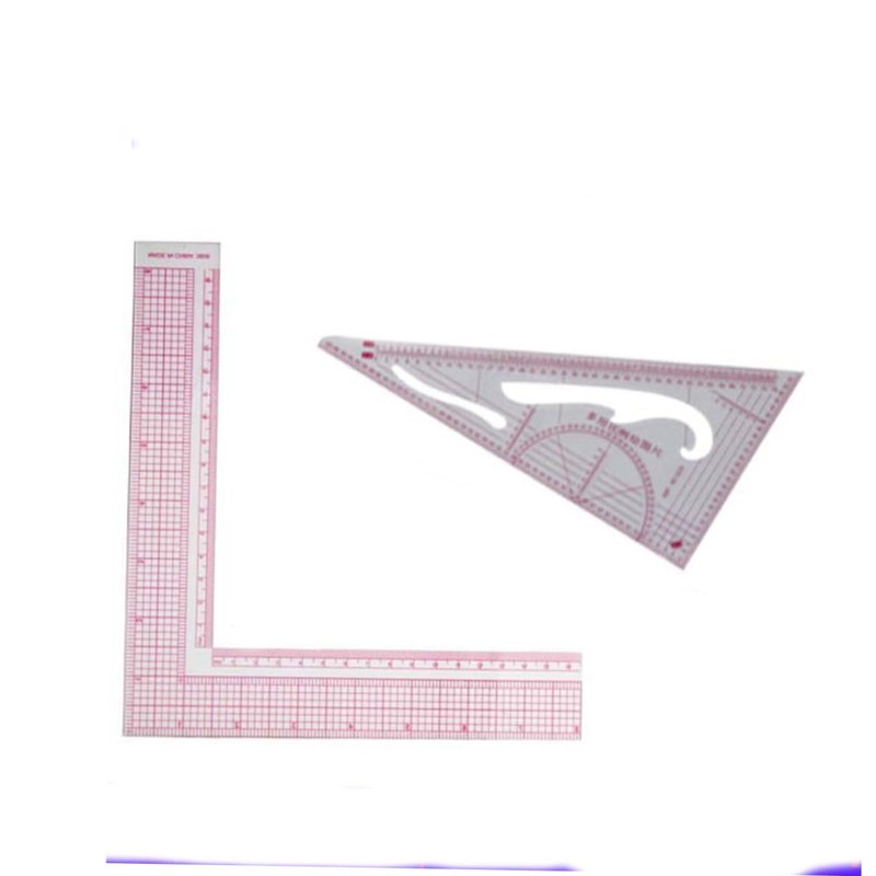 TEHAUX 7 Pcs Multi Functional Sewing Ruler Set Acrylic Measuring