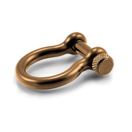 Ganzoo Set of 10 Steel Shackles 30 mm x 25 mm with High-Quality Screw Lock Omega Shape for Paracord Bracelets, Cords, Straps, Collars, Belts etc., Colour: Gold, Size M - Brand