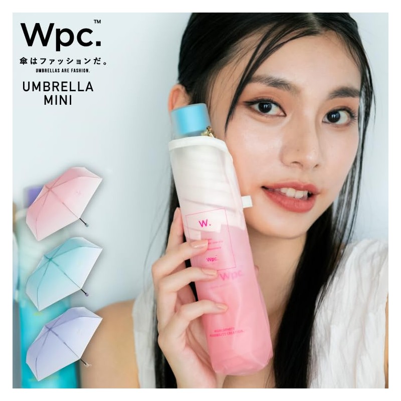 Wpc. PT-WN001-002 Folding Umbrella, Vinyl Umbrella, Cosmetic Umbrella, Mini, Pink,