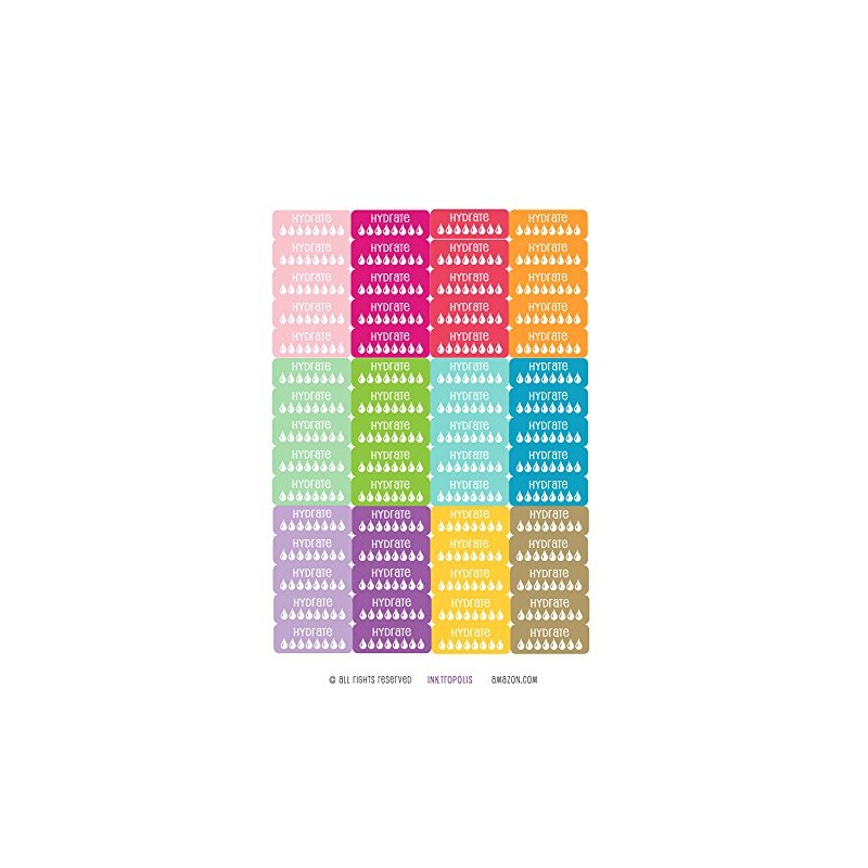 Monthly Planner Stickers Rainbow Hydrate Stickers Planner Labels Compatible with