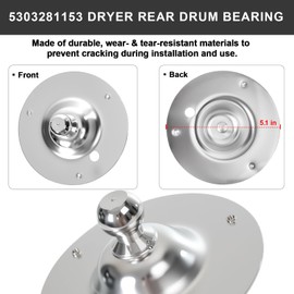 134503600 Dryer Belt & 5303281153 Dryer Drum Bearing Kit – Compatible with Frigidaire & Kenmore Dryers & White Westing House– Replaces AP2142648, PS459829, PS1148434, 134163400