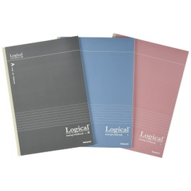 Nakabayashi Swing Logical Notebook, A4/A Ruled, 40 Sheets, Dull Tone, Pack of 3, NA403A-3P