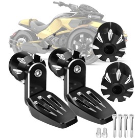 Hutexico for Can Am ATV Foot Pegs, 360° Adjustable Floor Board Highway Footpegs Foot Rests Mount Kit, for Can Am Spyder F3 | F3S | F3T | F3LTD (Black)