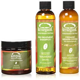 KERATIN TREATMENT SET - ORGANIC - FORMALDEHYDE FREE - 4-oz