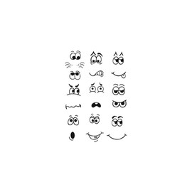 Clear Stamps Faces (19 Pieces)