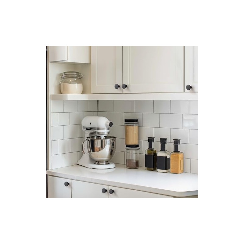 JOY DECOR 30 Pack Black Cabinet Knobs, Matte Black Kitchen