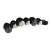 VINGTAINE H-797-BK Emblem Button Banana Clip Hair Accessory Black